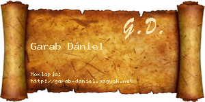Garab Dániel névjegykártya